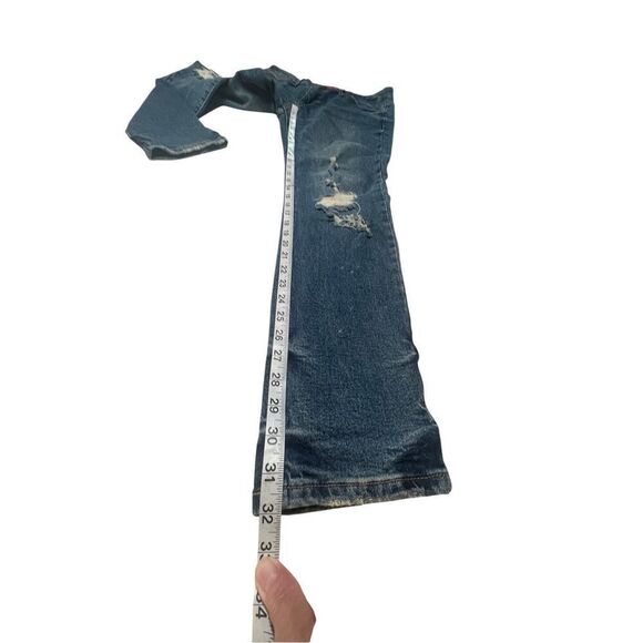 Guess Men’s distressed Straight Jeans Sz 33/32 - Picture 6 of 7